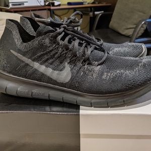 Triple Black Nike Free RN Flyknit Running Shoes